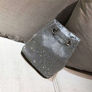 SIENNA Sparkle Bucket Bag Silver