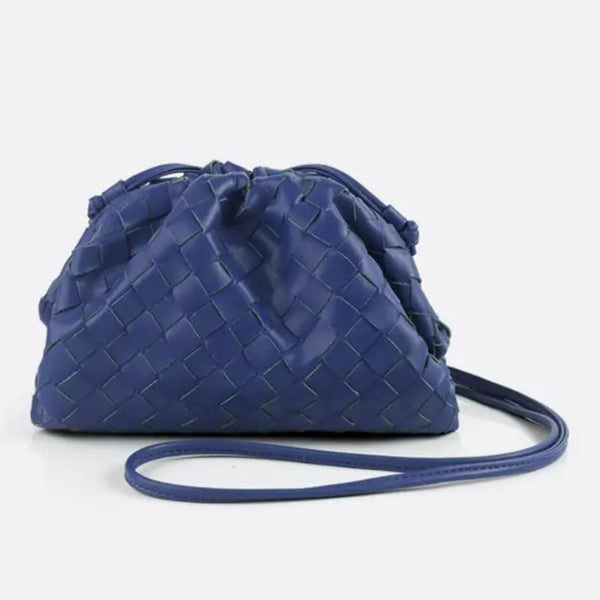 Woven DARCEY Clutch Navy