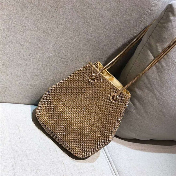 SIENNA Sparkle Bucket Bag Gold