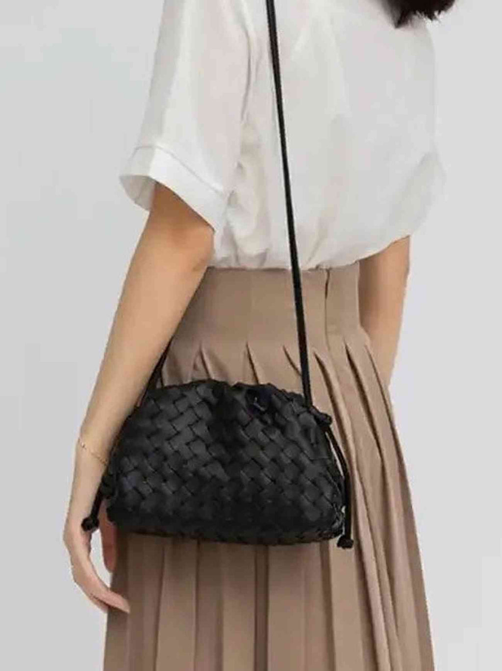 Woven DARCEY Clutch Metallic Bronze