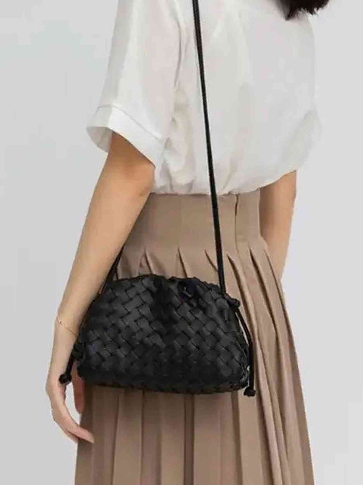 Woven DARCEY Clutch Metallic Bronze