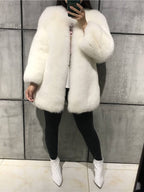 FREYA Fox Fur Coat White